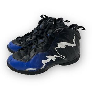 Nike Little Posite One Game Royal Black Sneakers 723946-013 All-Star Size 2Y